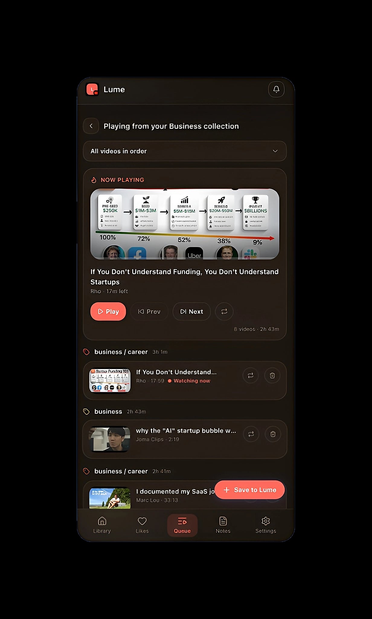 Lume memory capture screen